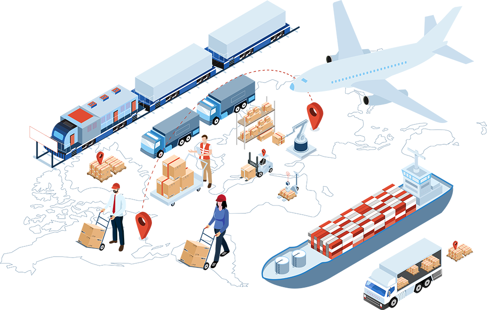 Various forms of freight transportation